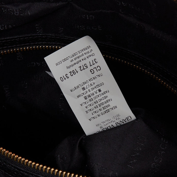 VERSACE Medusa Palazzo black calfskin gold emblem laptop briefcase bag