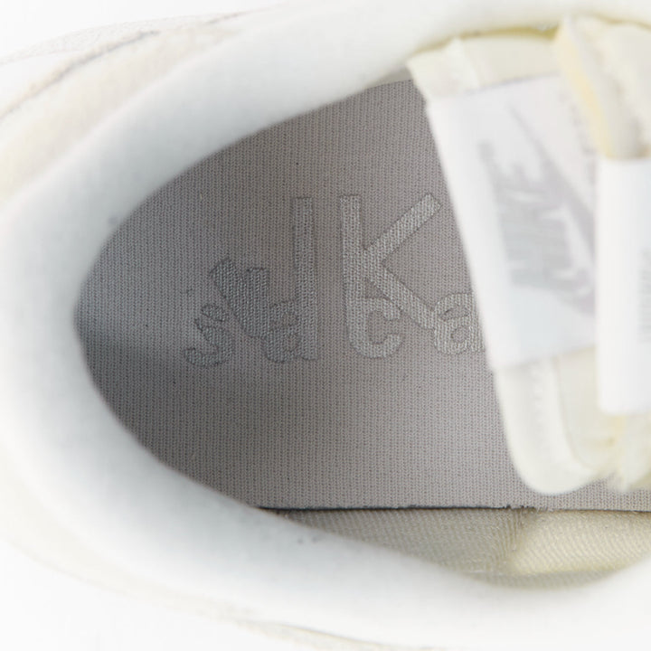 SACAI 2020 LDWaffle white nylon cream leather double swoosh sneakers EU43