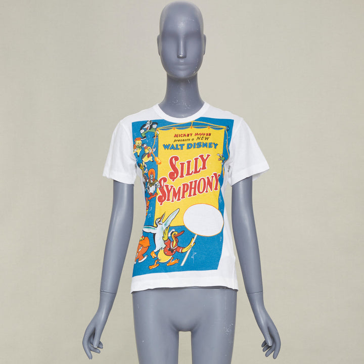 COMME DES GARCONS 2014 Disney Silly Symphony blue yellow graphic jersey tshirt S