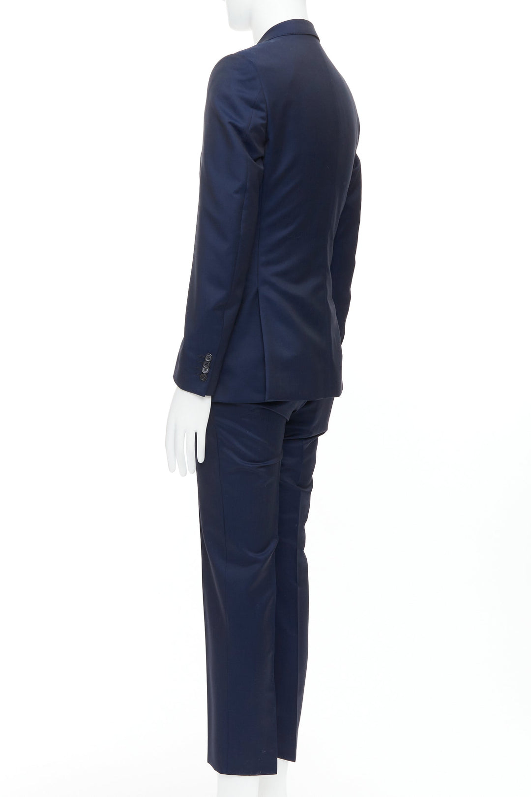 Z ZEGNA Drop 8 navy blue wool mohair low shine slim blazer pants suit EU46 S