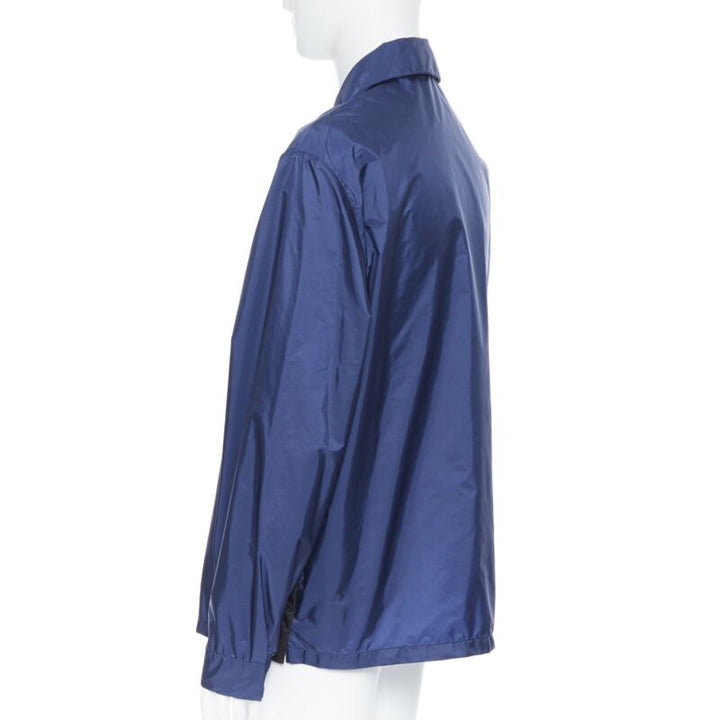PRADA Linea Rossa Nylon dark blue side zip light shell shirt style jacket XL