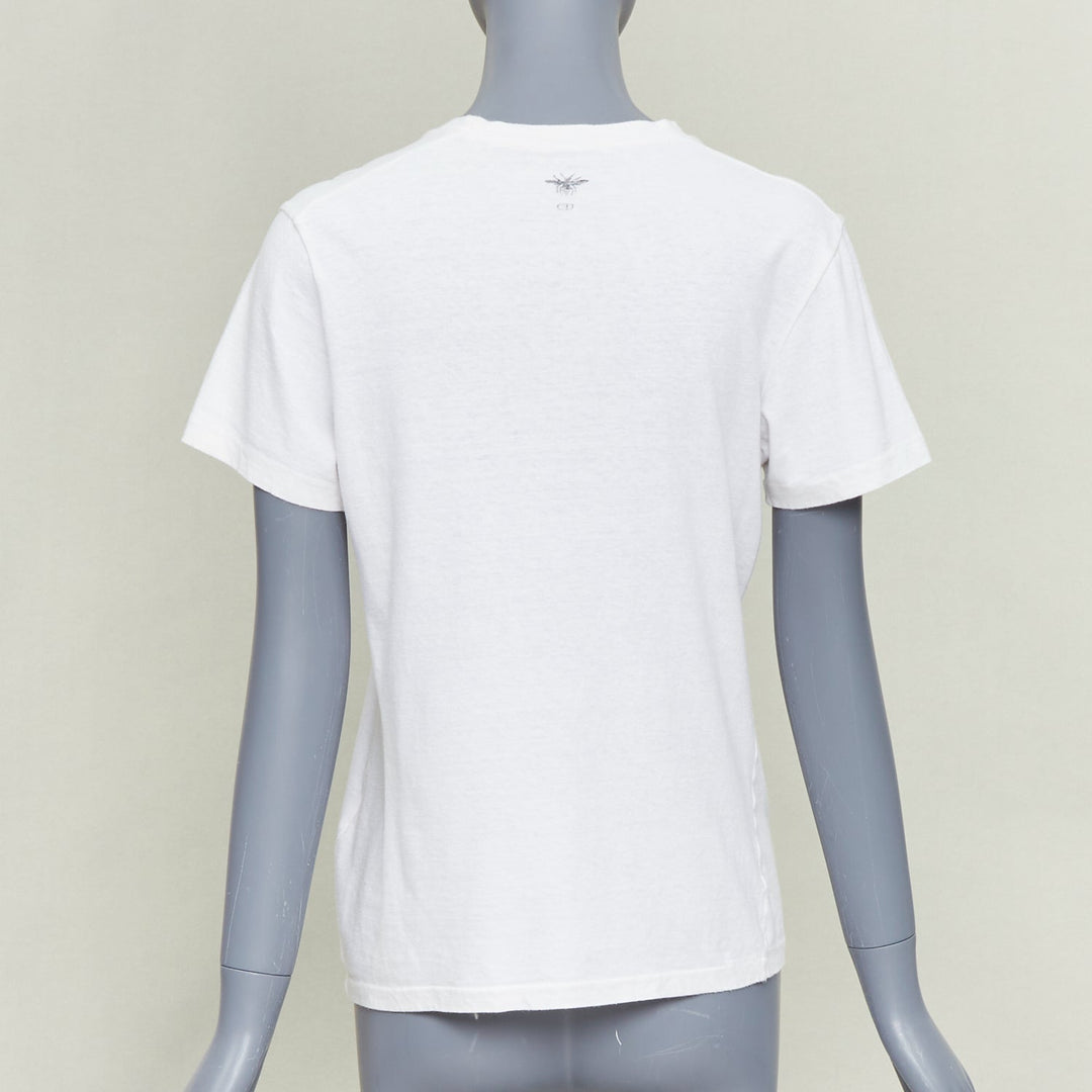 CHRISTIAN DIOR 2019 Sisterhood is Global off white cotton linen slogan shirt