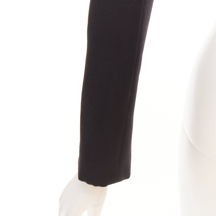 ALEXANDRE VAUTHIER COUTURE black stand peak lapel cropped tuxedo blazer jacket