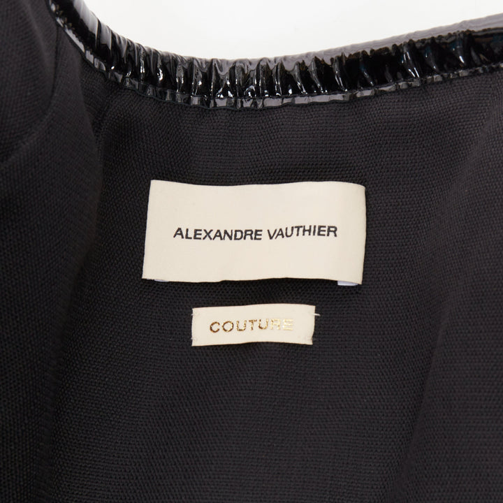 ALEXANDRE VAUTHIER COUTURE SS2019 Runway black crystal buckle wrap pleated skirt