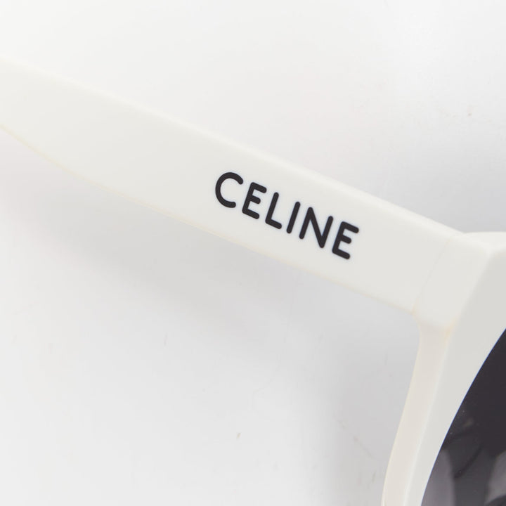 CELINE CL40198F Monochroms white black oversized square frame acetate sunglasses