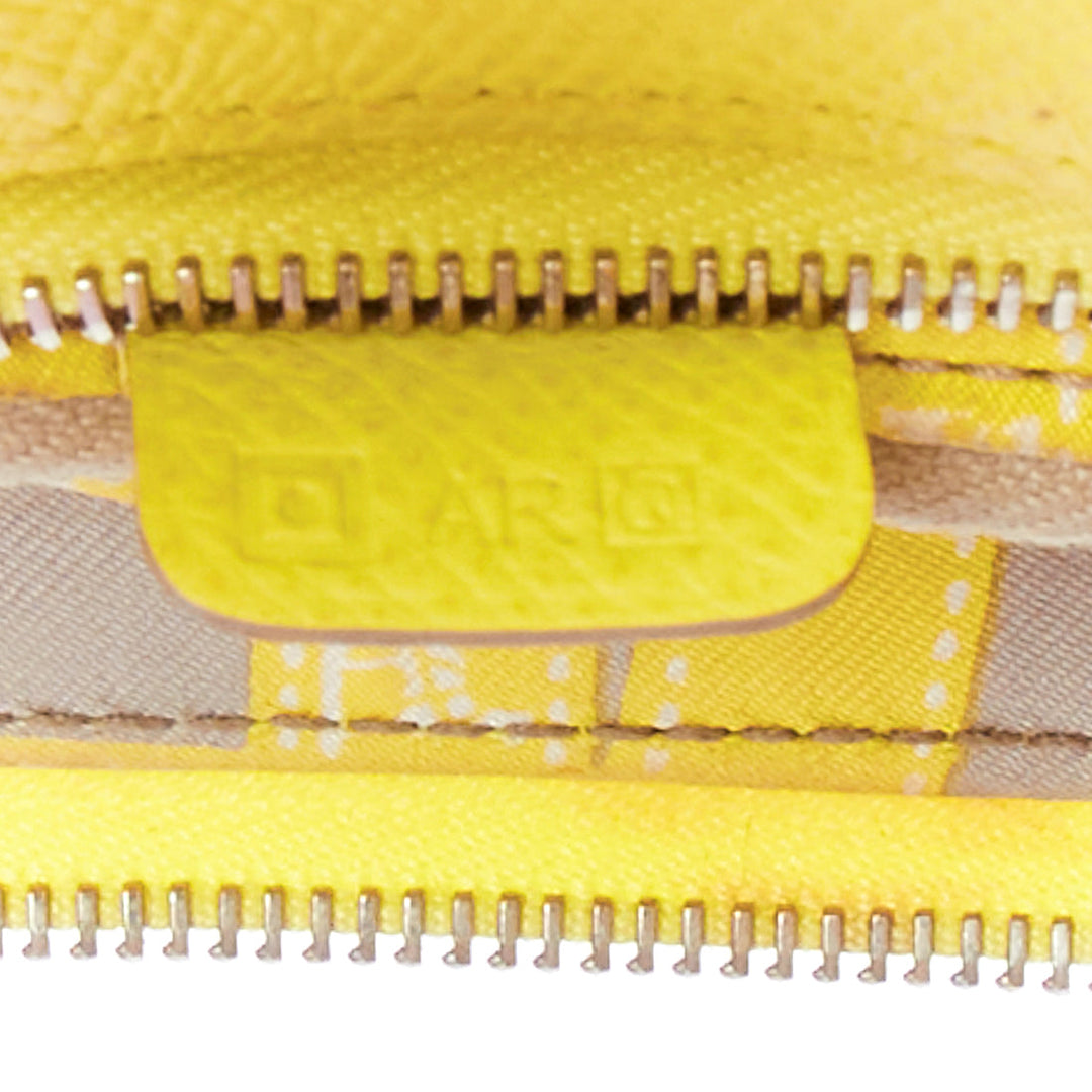 HERMES Azap Jaune Citron yellow epsom leather classique long wallet