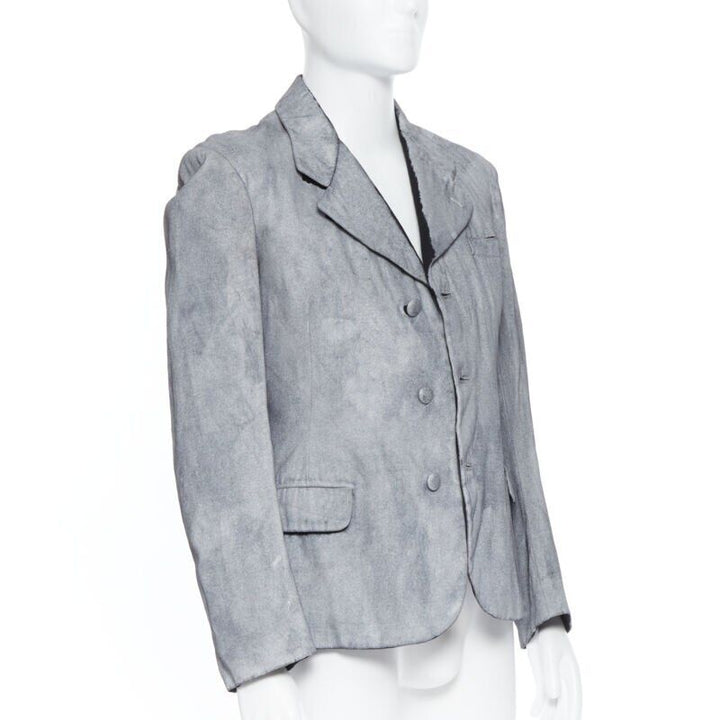 vintage MAISON MARTIN MARGIELA Artisanal silver painted casual blazer jacket M