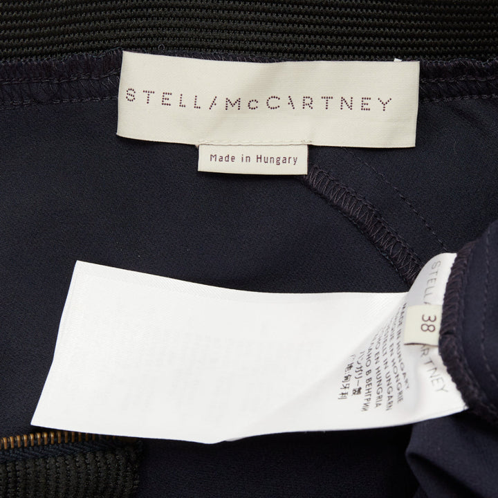 STELLA MCCARTNEY navy cotton blend elastic waist legging pants IT 38 XS