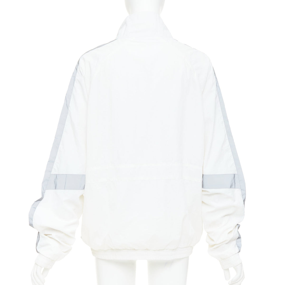 KITH COCA COLA 2019 cream grey reflective nylon quarter zip track sweatshirt S