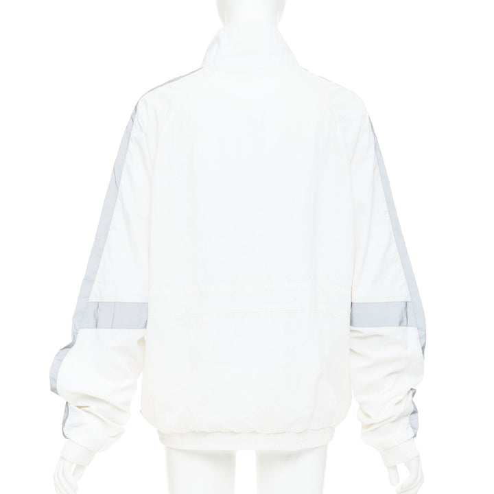 KITH COCA COLA 2019 cream grey reflective nylon quarter zip track sweatshirt S