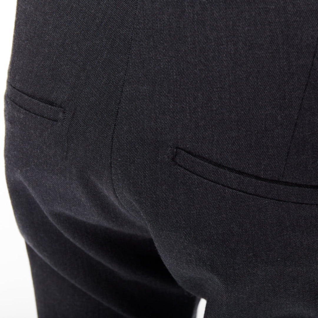 MARNI dark grey twill darted mid waisted cropped capri pants IT38 XS