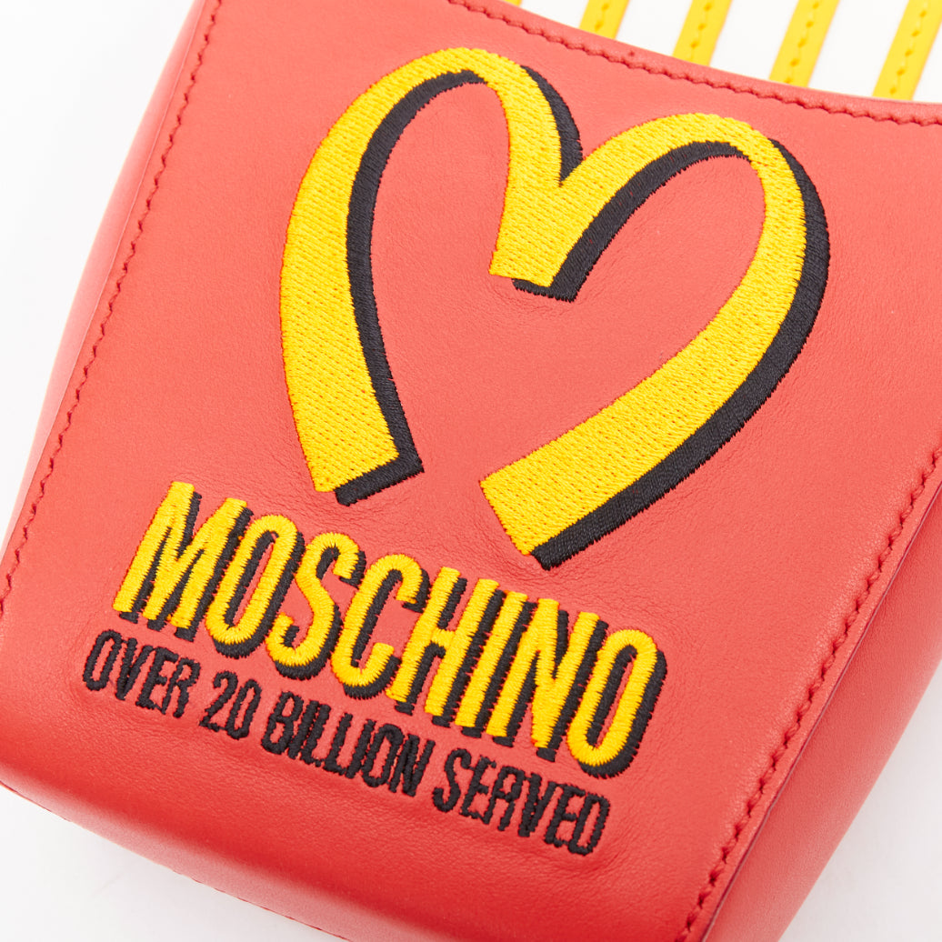 rare MOSCHINO McDonalds Fast Food Runway red yellow french fries crossbody bag