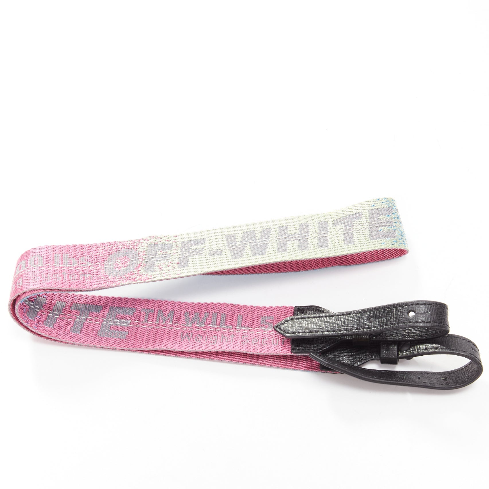 pink off white belt