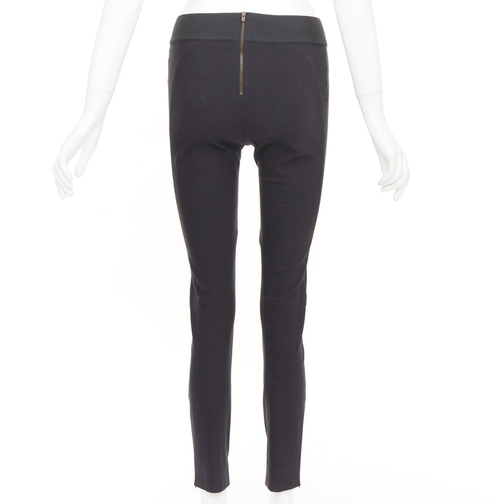 STELLA MCCARTNEY 2015 black cotton stretch zip equestrian riding pants  IT38 XS