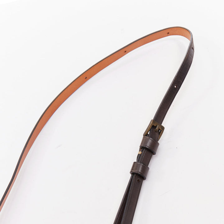 LEMAIRE Il BUSSETTO Small Cartridge brown leather structured crossbody bag