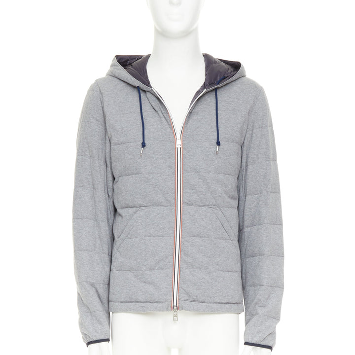 MONCLER Leford Giubbotto Norme Afnor G32-003 grey cotton padded jacket Sz.3 L