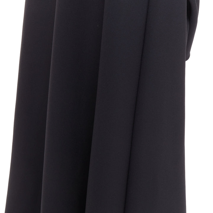 ALEXANDRE VAUTHIER COUTURE black halter neck cowl back voluminous maxi gown