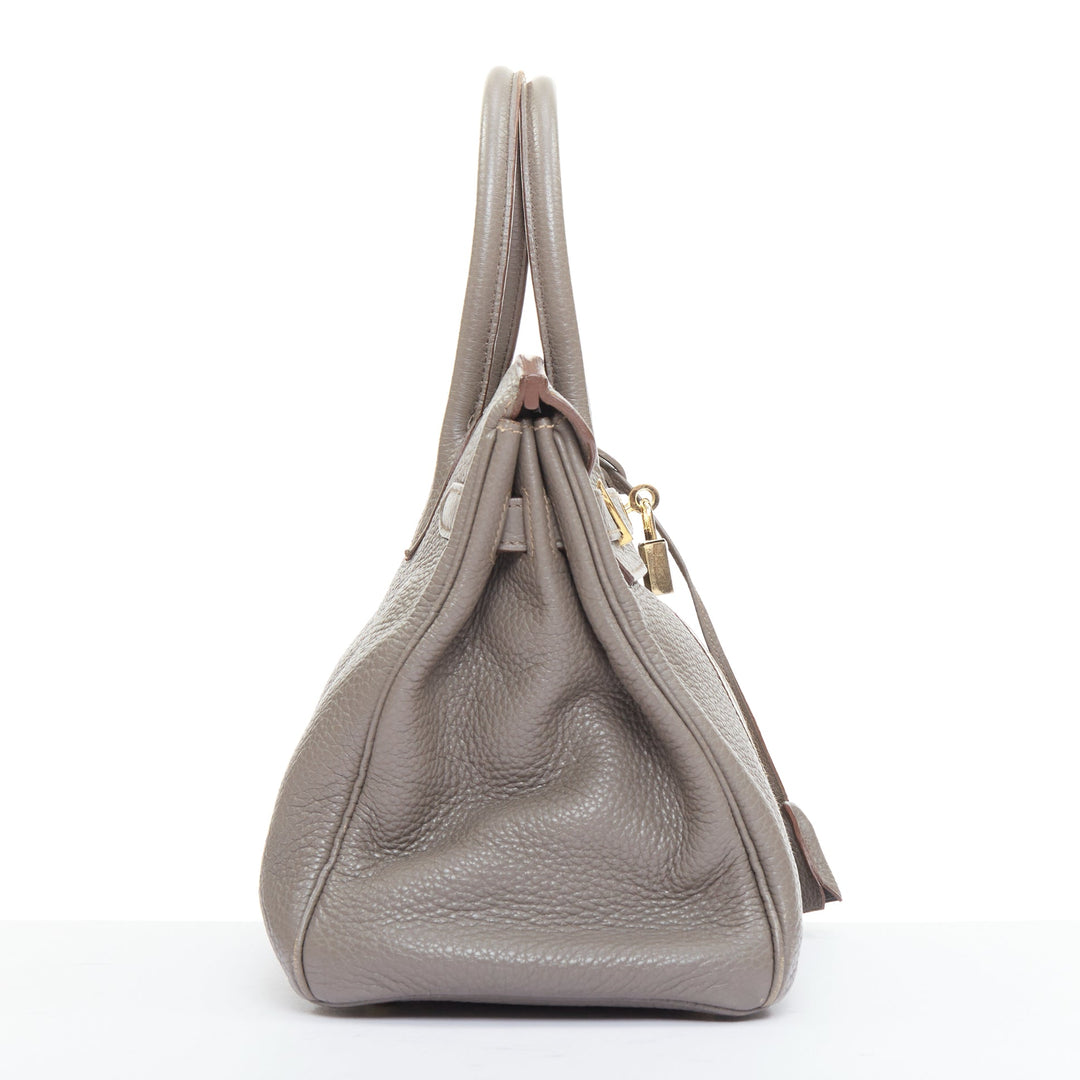 rare HERMES Jean Paul Gaultier Birkin 30 Club grey leather top handle bag