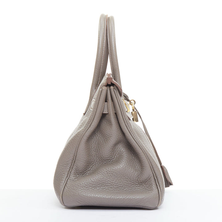 rare HERMES Jean Paul Gaultier Birkin 30 Club grey leather top handle bag
