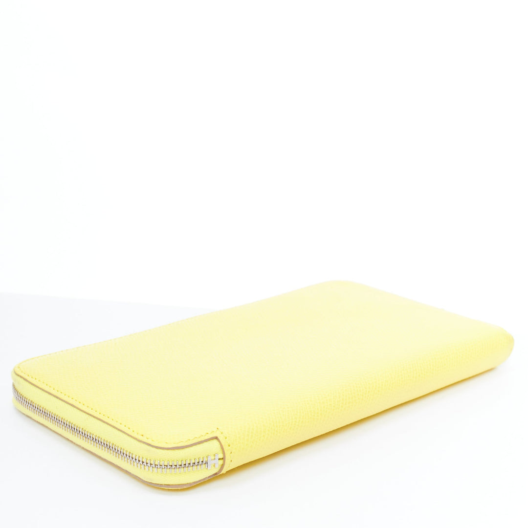 HERMES Azap Jaune Citron yellow epsom leather classique long wallet