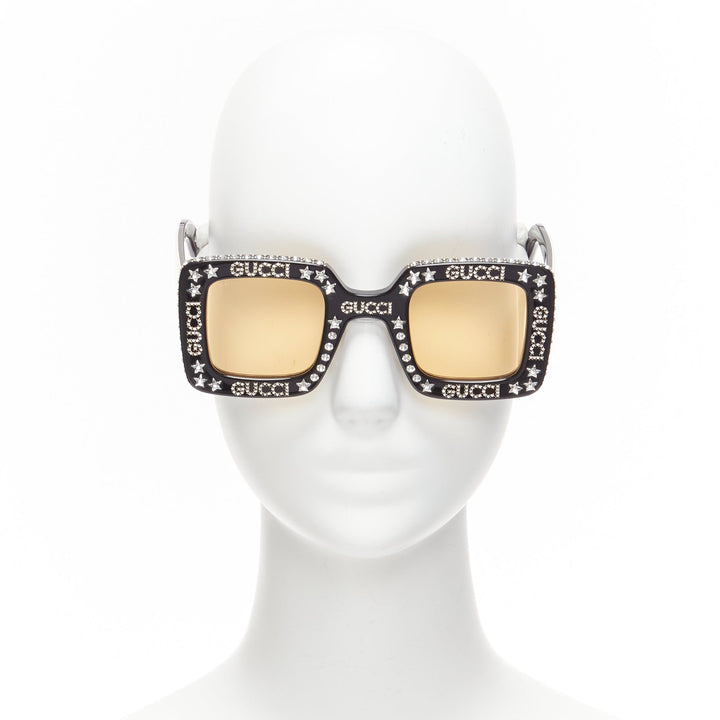 GUCCI Alessandro Michele Hollywood Forever GG0780S crystal black yellow sunnies