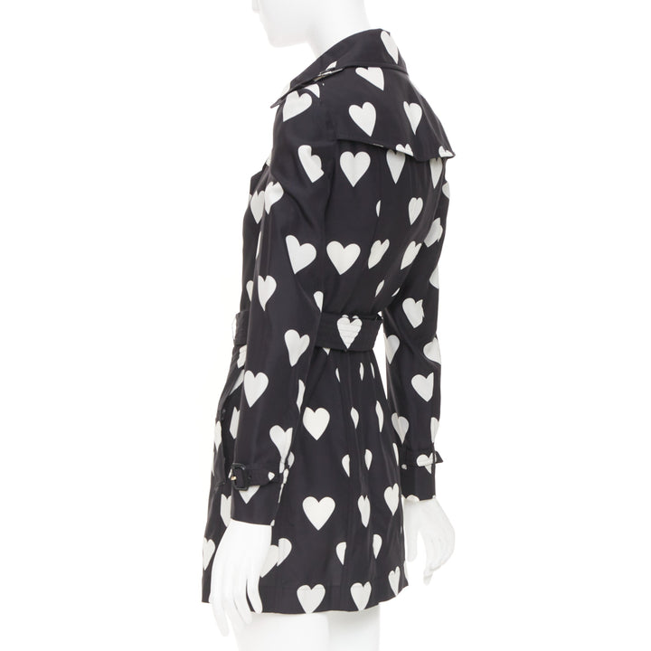 BURBERRY 2013 Runway Sandringham heart print double breasted trench jacket S