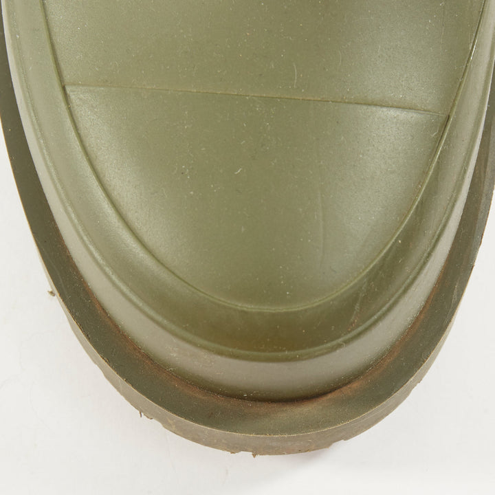 CHRISTIAN DIOR 2019 Runway Diorcamp matte khaki green rubber combat boots EU39