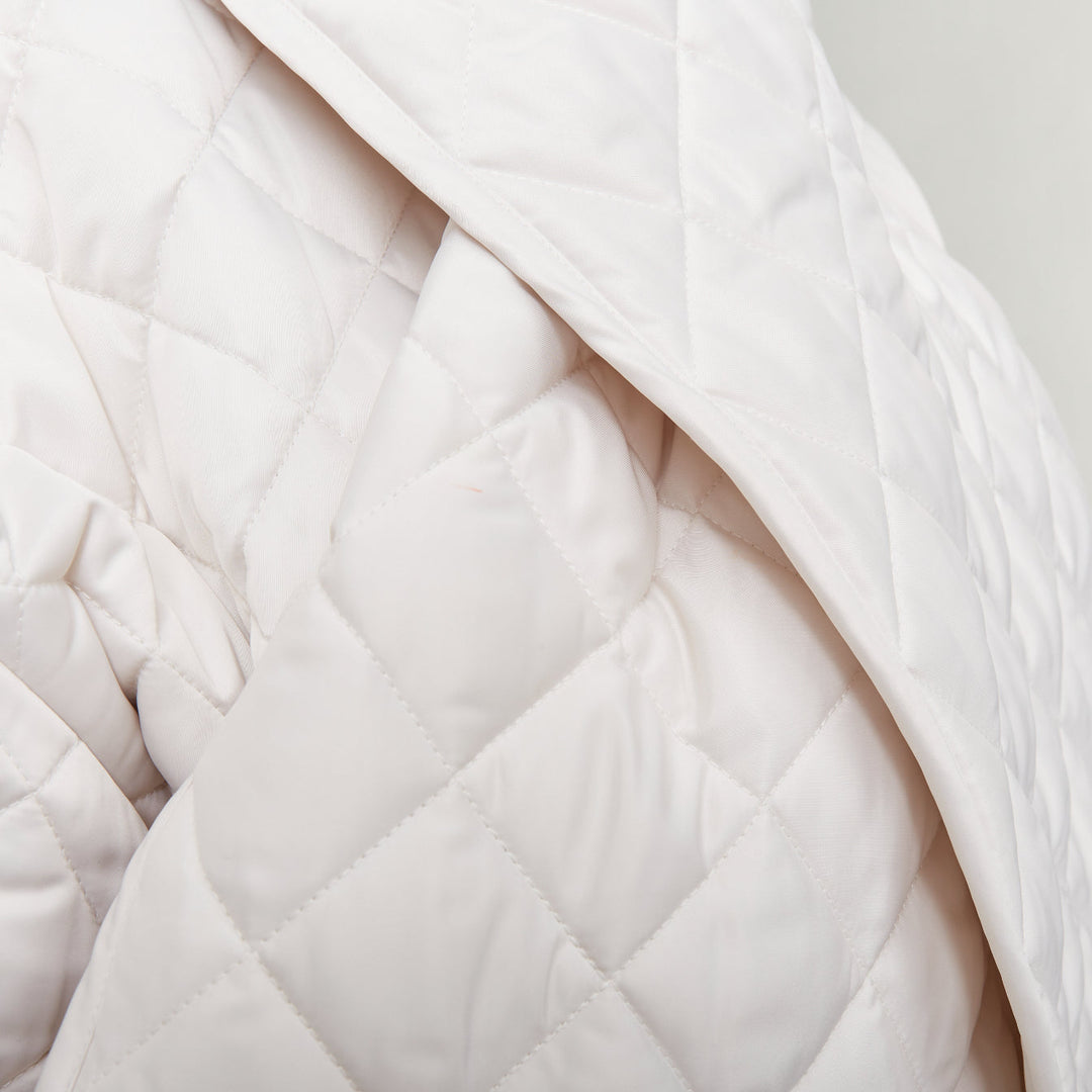 TOTEME Quilted Scarf off white diamond quilt pocketed jacket coat FR32 XXS