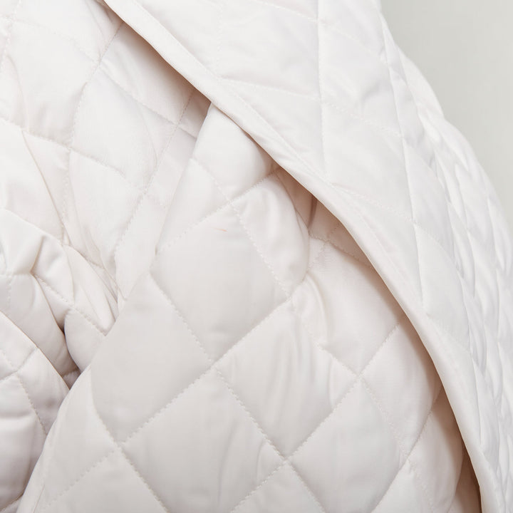 TOTEME Quilted Scarf off white diamond quilt pocketed jacket coat FR32 XXS