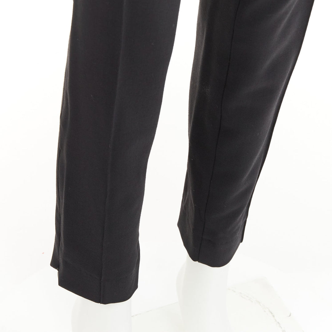 BALENCIAGA 2005 pleated front big belt loops tapered dress pants trousers FR36 S
