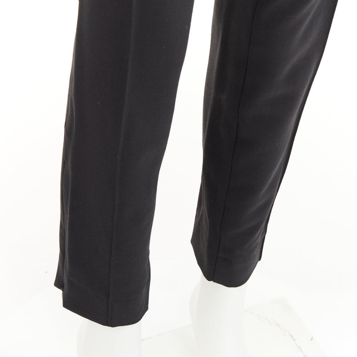 BALENCIAGA 2005 pleated front big belt loops tapered dress pants trousers FR36 S