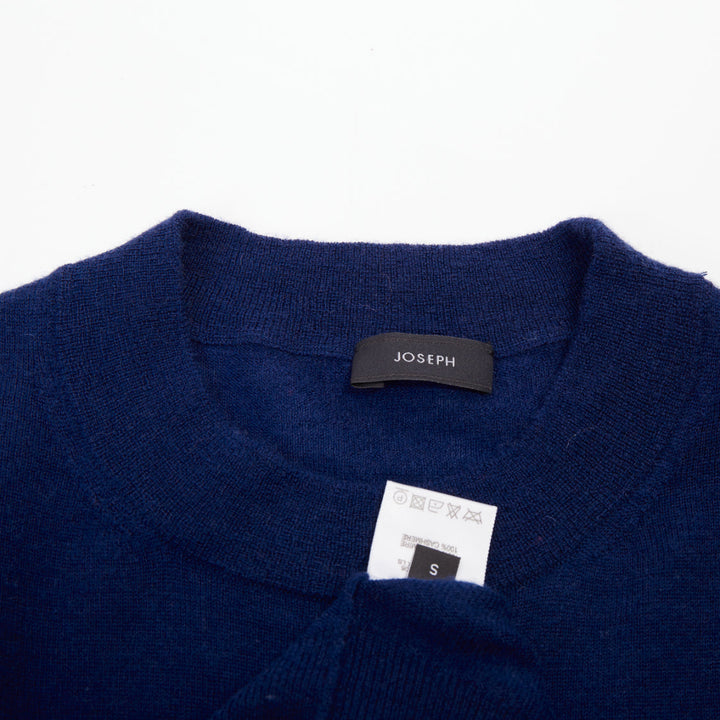 JOSEPH 100% cashmere dark blue crew neck long sleeve sweater S
