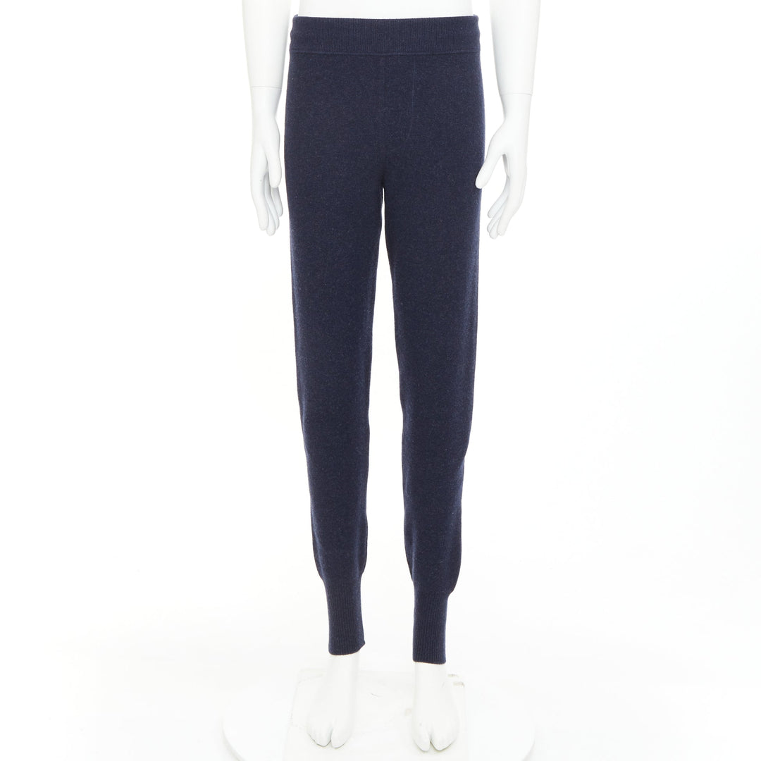BOTTEGA VENETA navy cotton wool blend soft knit cuffed jogger pants IT44 XS