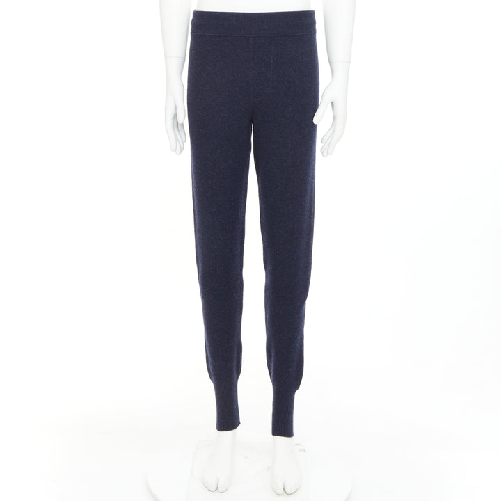 BOTTEGA VENETA navy cotton wool blend soft knit cuffed jogger pants IT44 XS