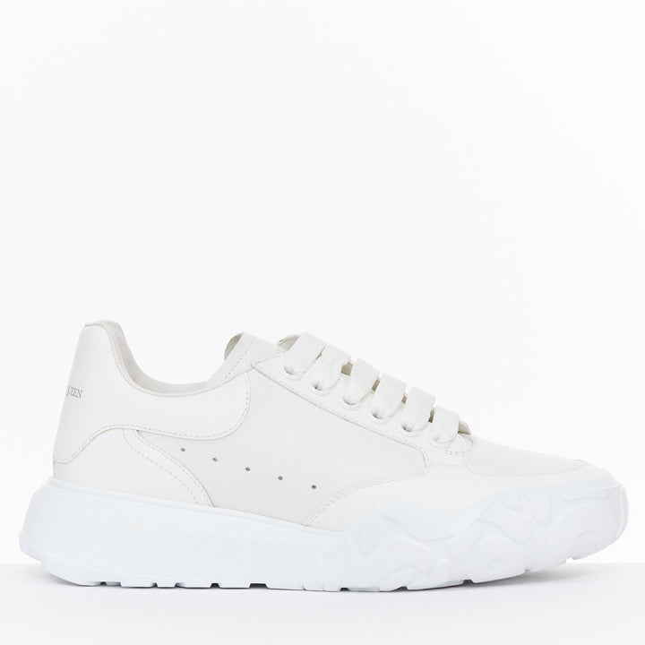 ALEXANDER MCQUEEN 2020 Court chunky low top white leather trainers EU38.5