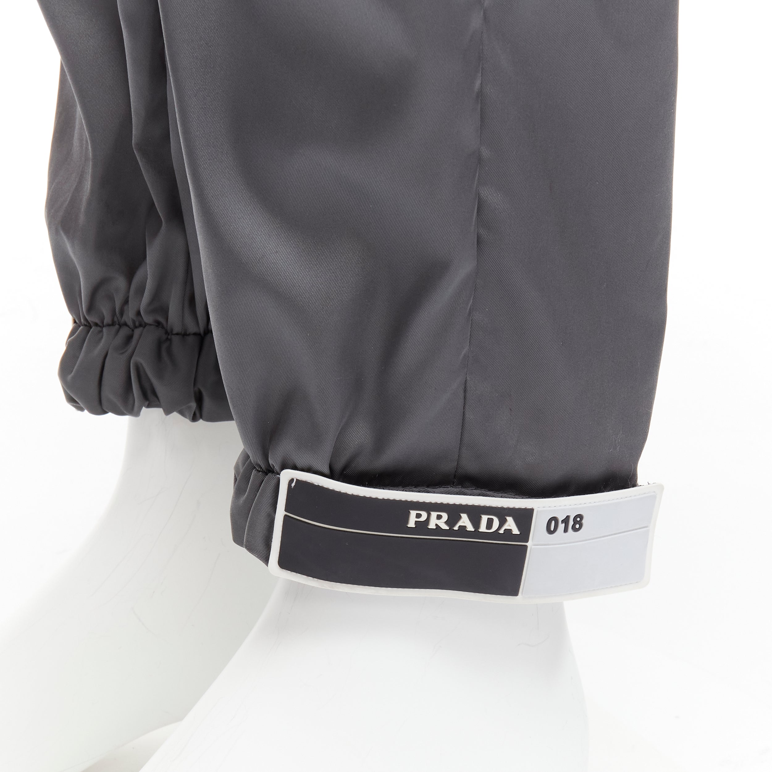 100% Authenticity Guaranteed Prada Grey Nylon Pants on Sale 