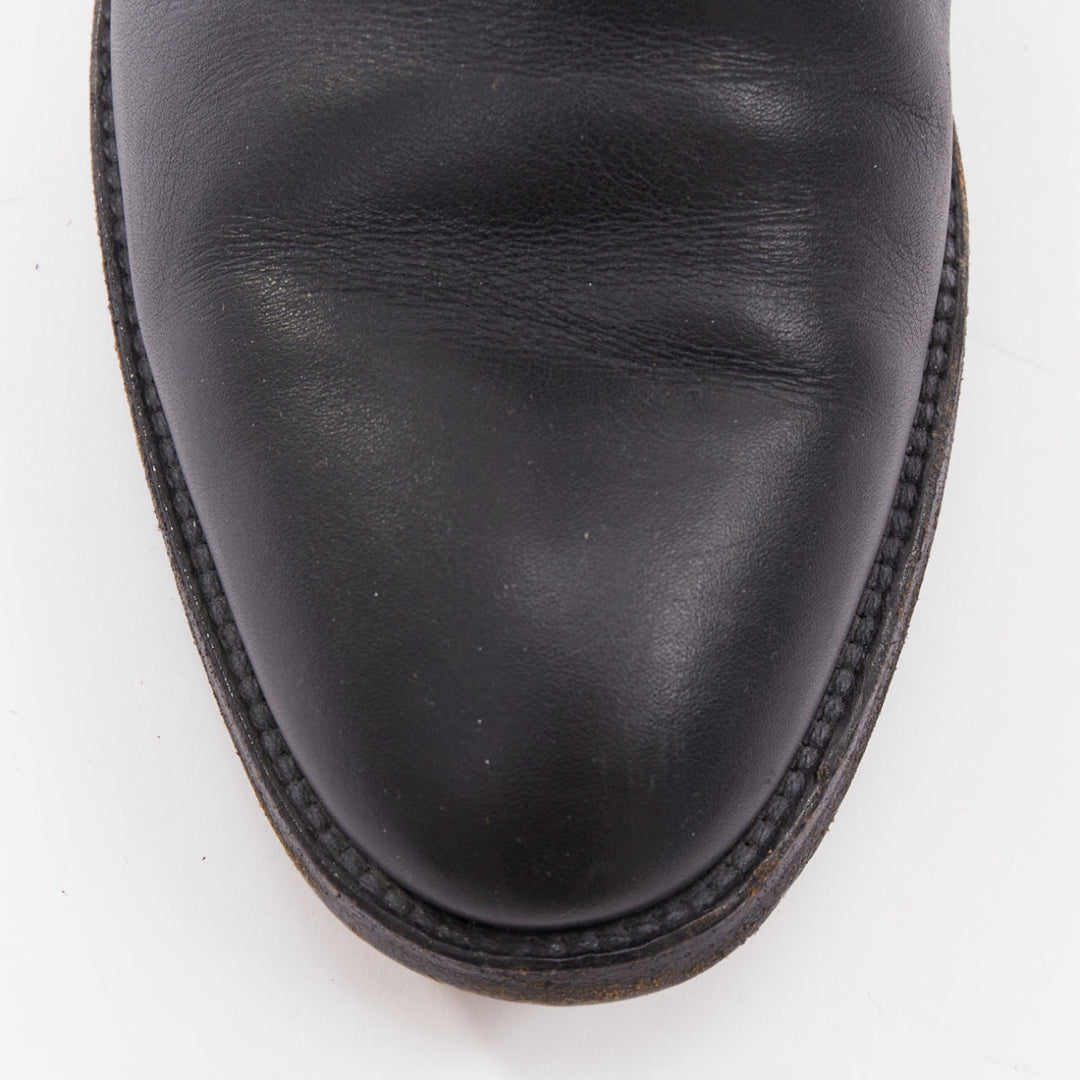 HERMES Jumping Limited red blue colorblocked leather tall riding boots EU37.5