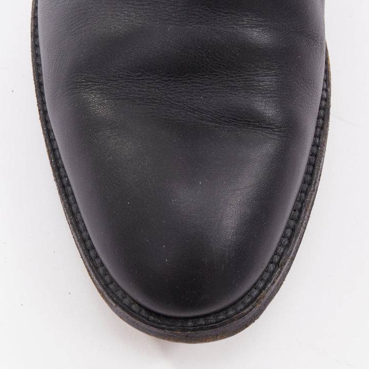 HERMES Jumping Limited red blue colorblocked leather tall riding boots EU37.5