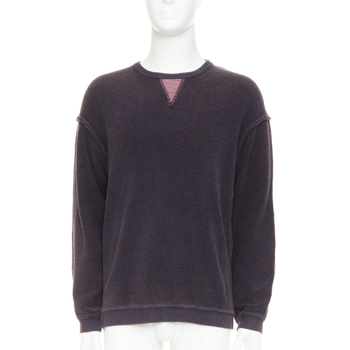 NVY Nick Wooster United Arrow Reversed purple textured inside out wash sweater S