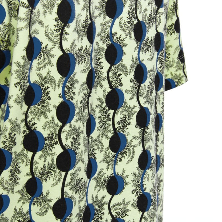 MARNI green paisley blue geometric photo print short sleeve  boxy tshirt IT36 XS