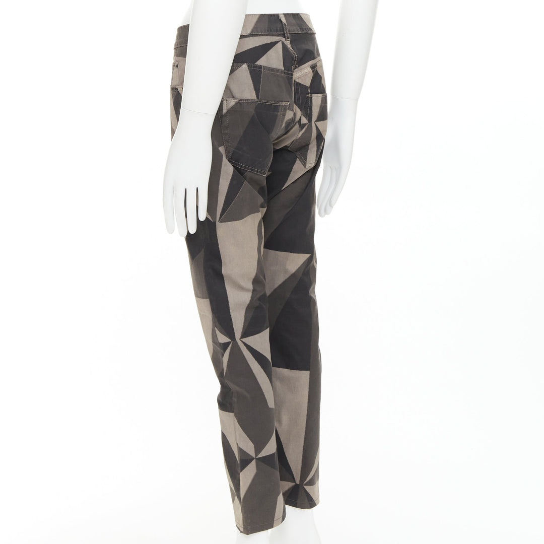 RICK OWENS DRKSHDW 2013 Vintage Island Geometric Detroit camo polygon pants 29"