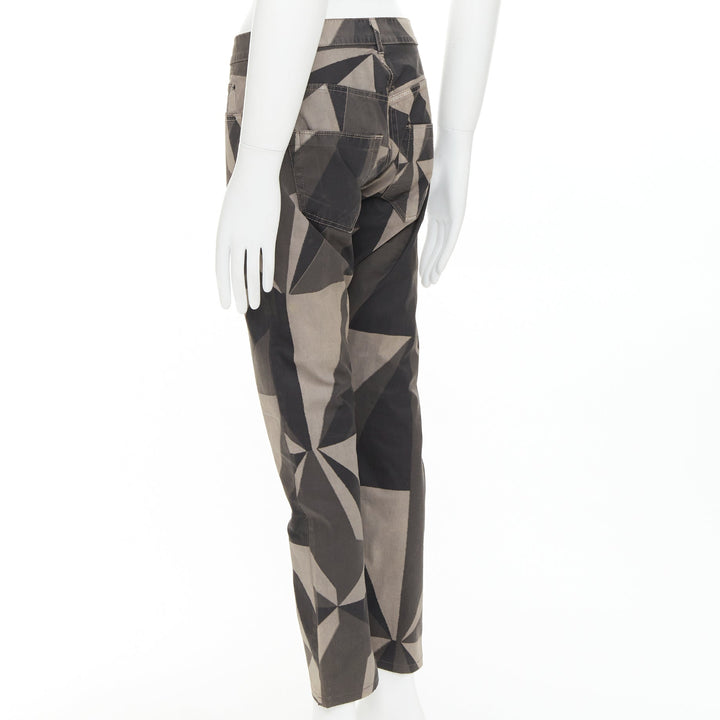 RICK OWENS DRKSHDW 2013 Vintage Island Geometric Detroit camo polygon pants 29"