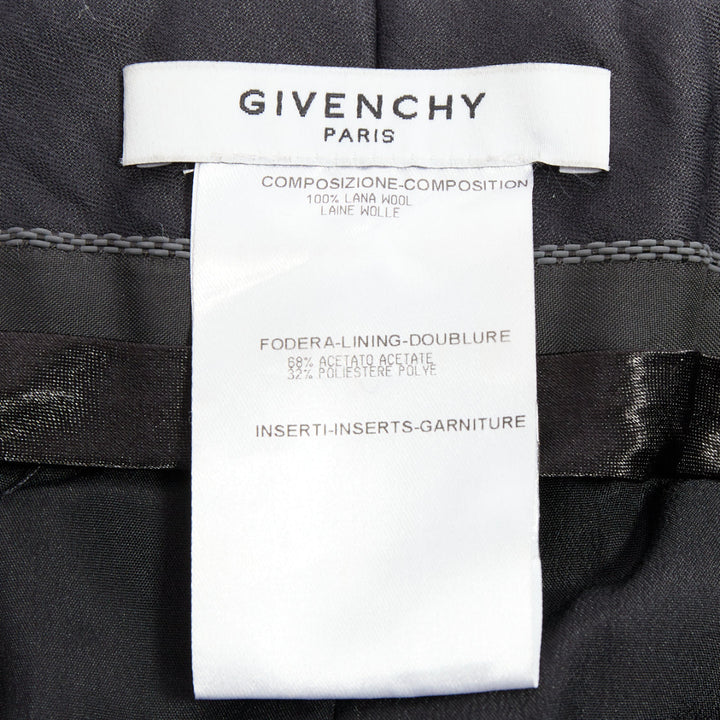 GIVENCHY Tisci 100% wool black red peony floral high rise shorts