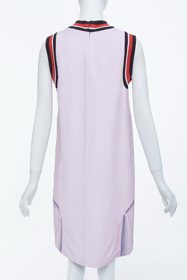 rare PRADA 2014 Runway Jeanne Detallante graphic face portrait wool dress IT40 S