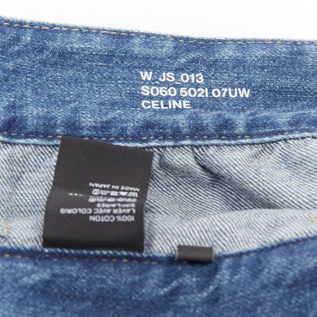 CELINE W_JS_013 S060 5021 07UW Midi Prairie lightweight denim midi skirt 26"