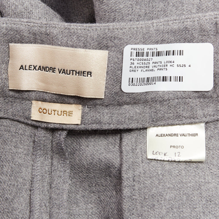 ALEXANDRE VAUTHIER COUTURE SS2025 Runway grey cuffed hem balloon harem pants