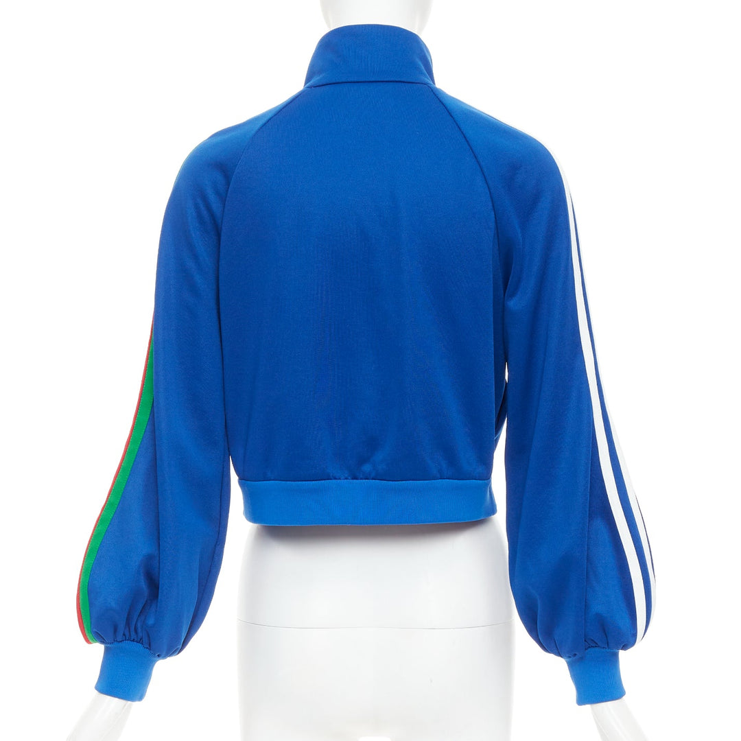 GUCCI Adidas 2022 Trefoil blue embroidery web trim logo track jacket XS