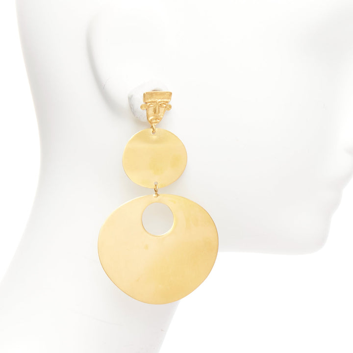 Female mannequin wearing PMX Cano Gold Metal Women Jewelry Earring in Size  | Available at JHROP