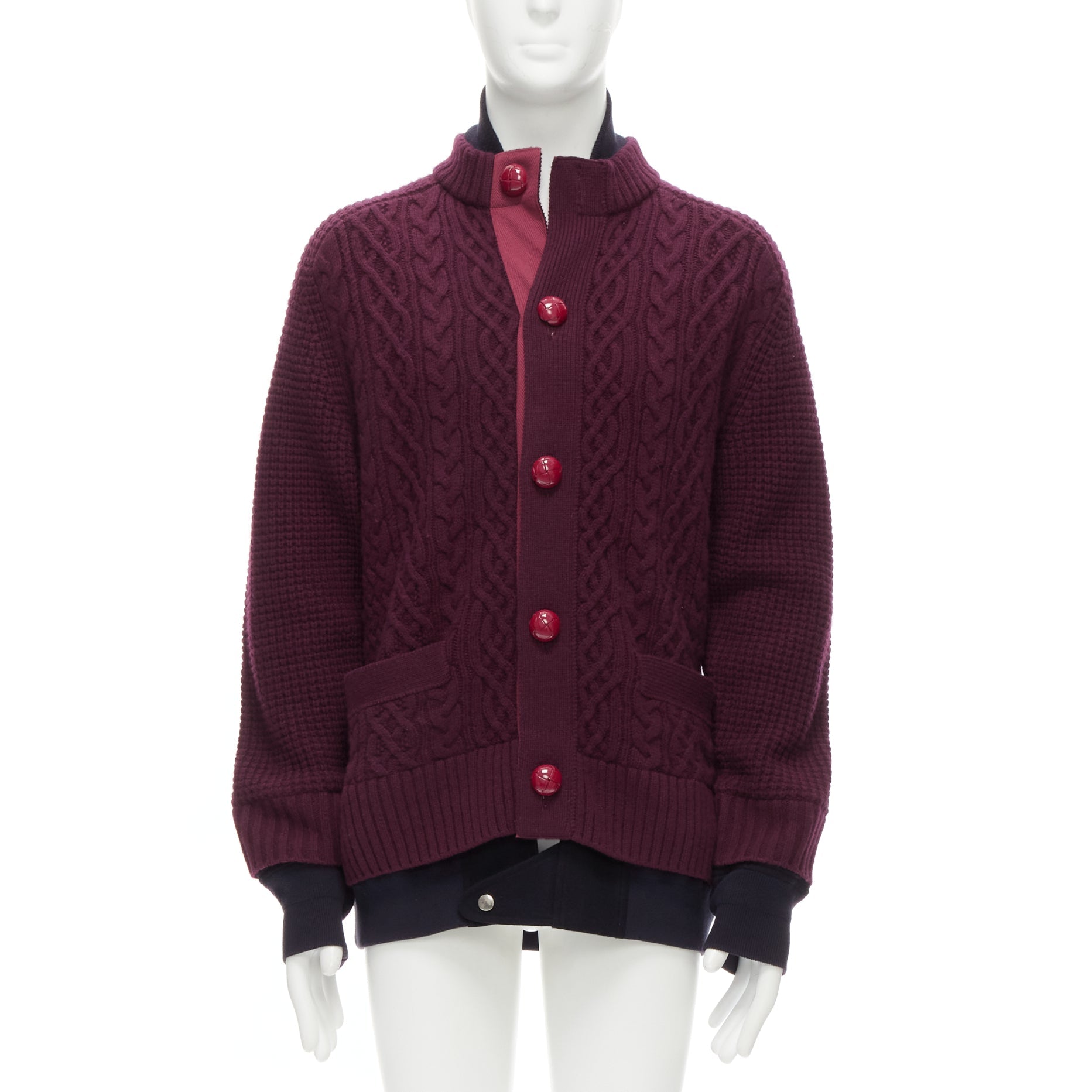 Layered Cable Knit Cardigan（herlipto Layered Cable Knit