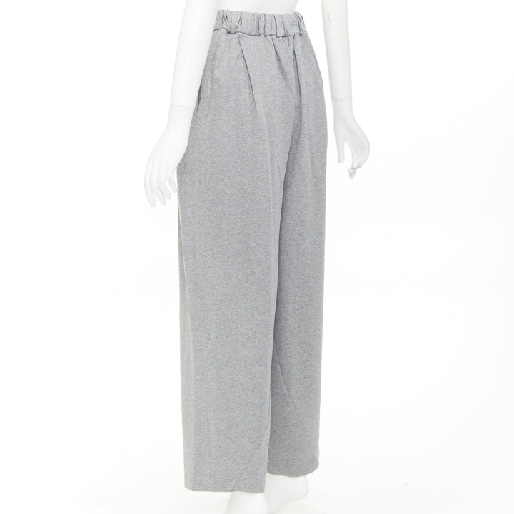 LOEWE Paula's Ibiza grey cotton anagram embroidered balloon cropped pants XS